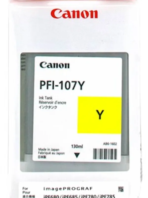 ČRNILO CANON PFI-107Y RUMENO ZA IPF670/670/770/780/785 130ml