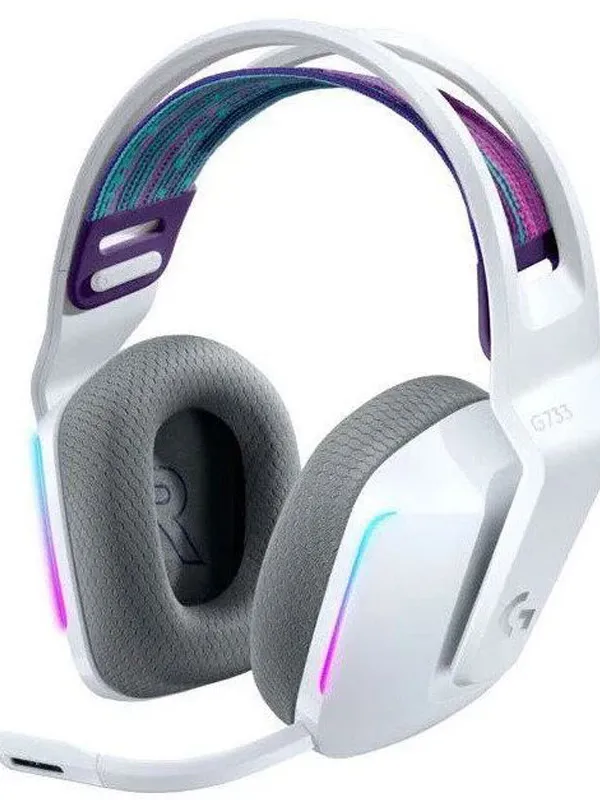 LOGITECH G733 LIGHTSPEED Wireless RGB Gaming z mikrofonom bele slušalke