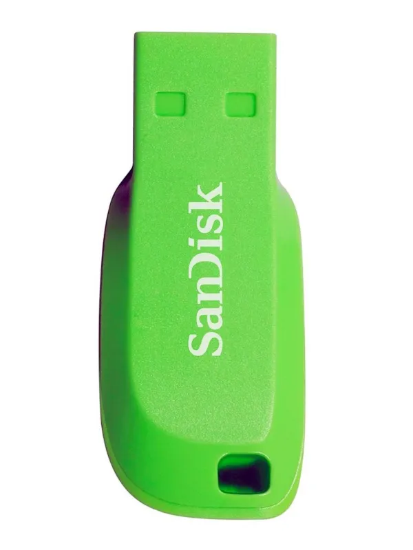 USB DISK SANDISK 32GB CRUZER BLADE ZELENA, 2.0, zelen, brez pokrovčka